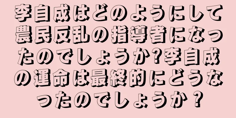 李自成はどのようにして農民反乱の指導者になったのでしょうか?李自成の運命は最終的にどうなったのでしょうか？
