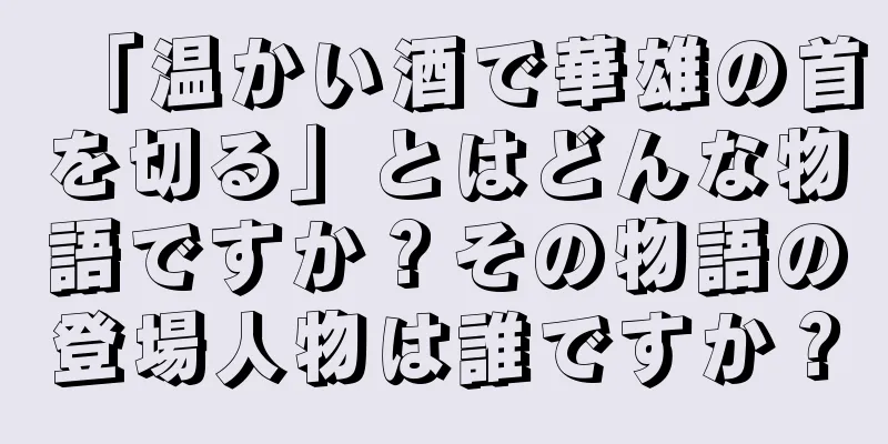 「温かい酒で華雄の首を切る」とはどんな物語ですか？その物語の登場人物は誰ですか？
