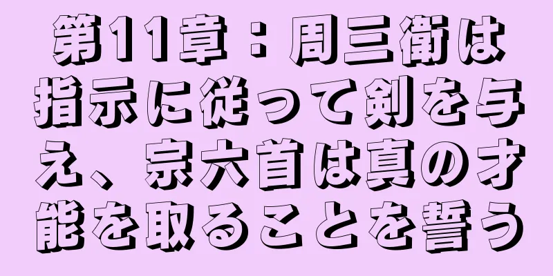 第11章：周三衛は指示に従って剣を与え、宗六首は真の才能を取ることを誓う