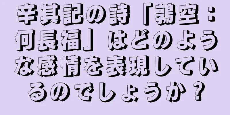 辛其記の詩「鶉空：何長福」はどのような感情を表現しているのでしょうか？