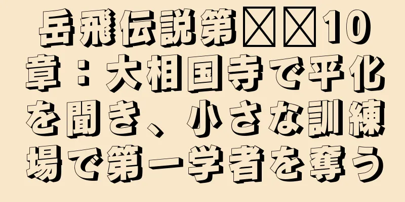 岳飛伝説第​​10章：大相国寺で平化を聞き、小さな訓練場で第一学者を奪う