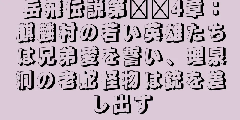 岳飛伝説第​​4章：麒麟村の若い英雄たちは兄弟愛を誓い、理泉洞の老蛇怪物は銃を差し出す