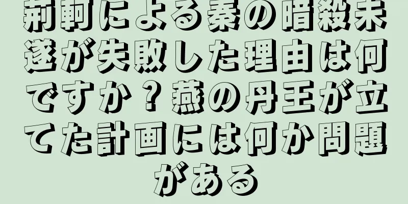 荊軻による秦の暗殺未遂が失敗した理由は何ですか？燕の丹王が立てた計画には何か問題がある