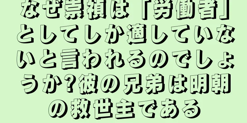 なぜ崇禎は「労働者」としてしか適していないと言われるのでしょうか?彼の兄弟は明朝の救世主である