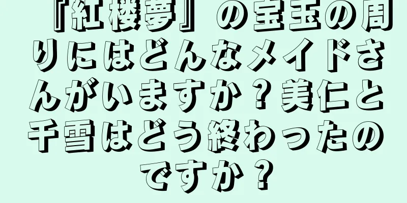 『紅楼夢』の宝玉の周りにはどんなメイドさんがいますか？美仁と千雪はどう終わったのですか？