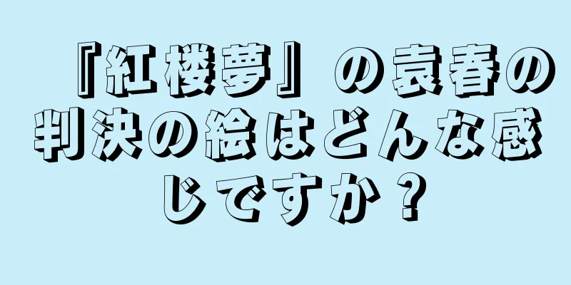 『紅楼夢』の袁春の判決の絵はどんな感じですか？