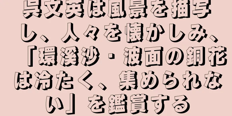 呉文英は風景を描写し、人々を懐かしみ、「環溪沙・波面の銅花は冷たく、集められない」を鑑賞する