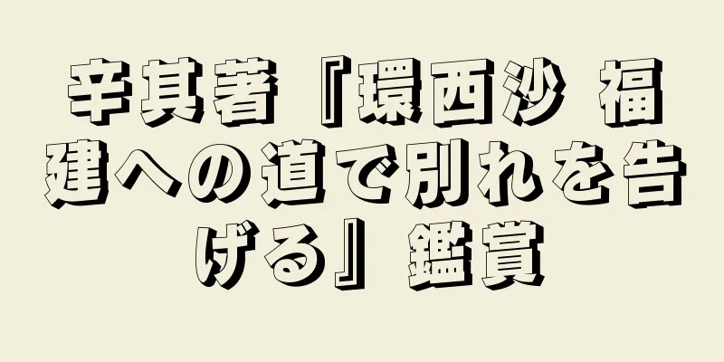 辛其著『環西沙 福建への道で別れを告げる』鑑賞