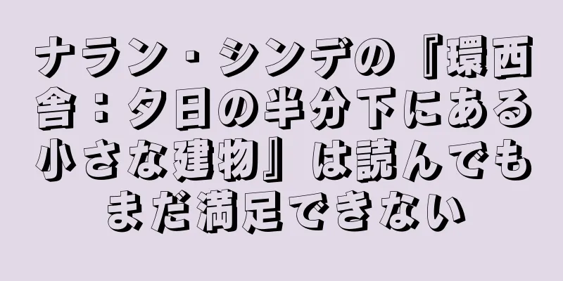 ナラン・シンデの『環西舎：夕日の半分下にある小さな建物』は読んでもまだ満足できない