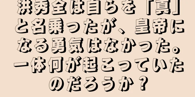 洪秀全は自らを「真」と名乗ったが、皇帝になる勇気はなかった。一体何が起こっていたのだろうか？