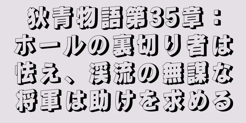 狄青物語第35章：ホールの裏切り者は怯え、渓流の無謀な将軍は助けを求める