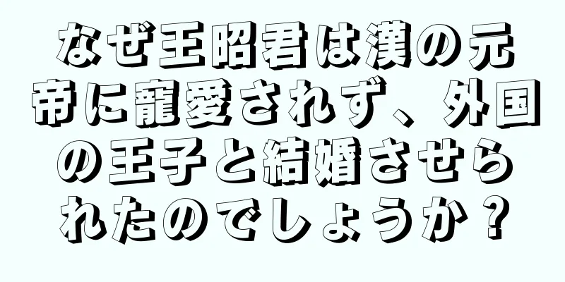 なぜ王昭君は漢の元帝に寵愛されず、外国の王子と結婚させられたのでしょうか？
