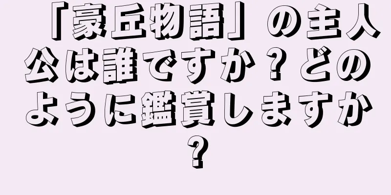 「豪丘物語」の主人公は誰ですか？どのように鑑賞しますか?