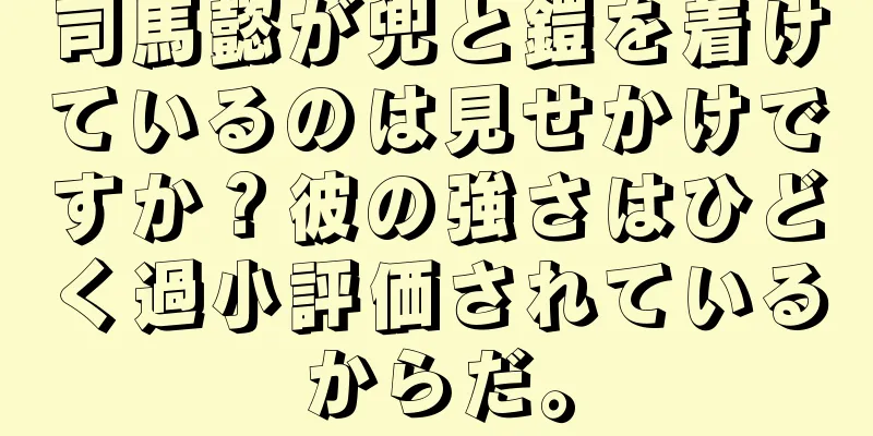 司馬懿が兜と鎧を着けているのは見せかけですか？彼の強さはひどく過小評価されているからだ。