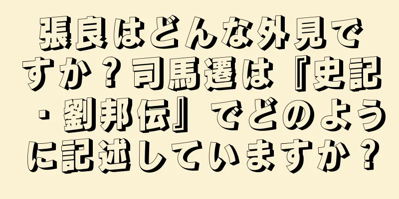 張良はどんな外見ですか？司馬遷は『史記・劉邦伝』でどのように記述していますか？