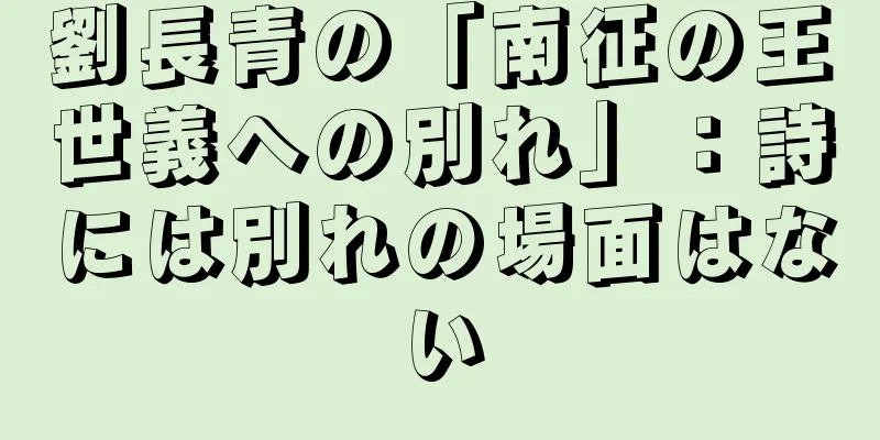劉長青の「南征の王世義への別れ」：詩には別れの場面はない
