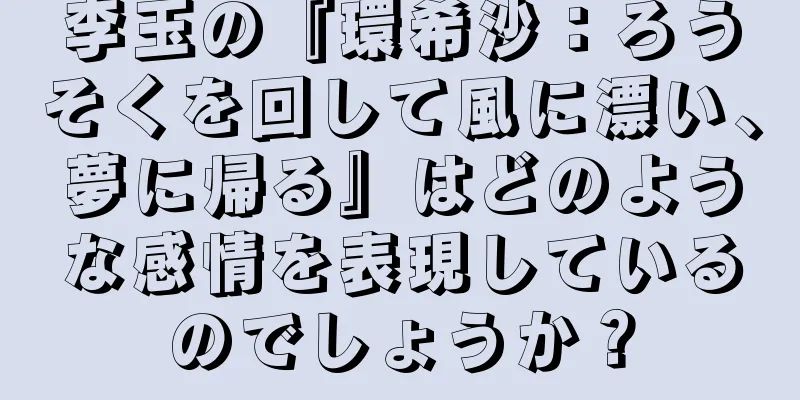 李玉の『環希沙：ろうそくを回して風に漂い、夢に帰る』はどのような感情を表現しているのでしょうか？