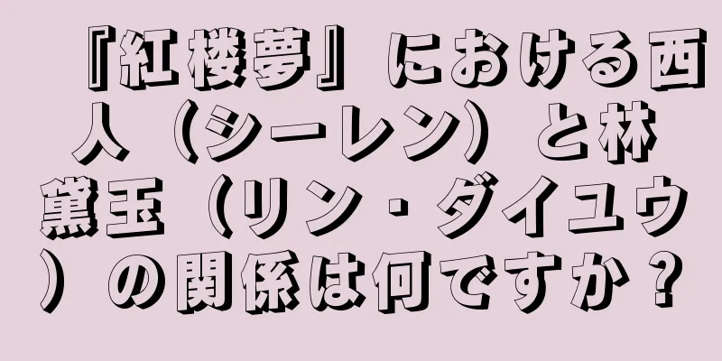 『紅楼夢』における西人（シーレン）と林黛玉（リン・ダイユウ）の関係は何ですか？