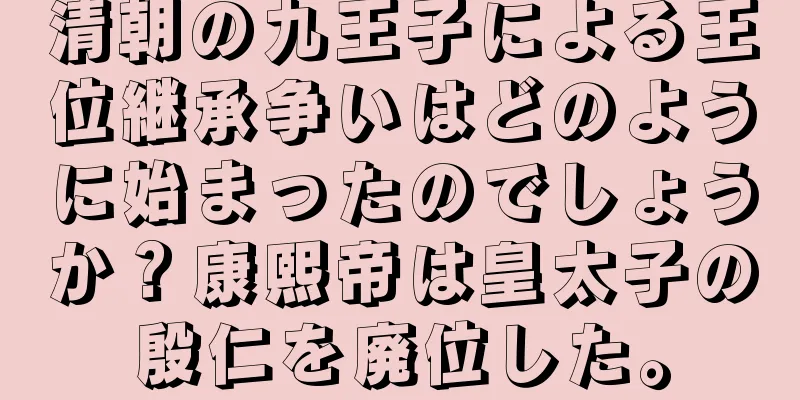清朝の九王子による王位継承争いはどのように始まったのでしょうか？康熙帝は皇太子の殷仁を廃位した。