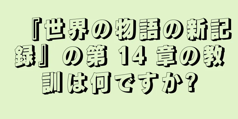 『世界の物語の新記録』の第 14 章の教訓は何ですか?