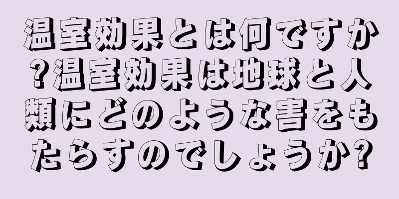 温室効果とは何ですか?温室効果は地球と人類にどのような害をもたらすのでしょうか?