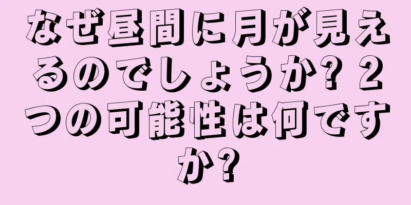 なぜ昼間に月が見えるのでしょうか? 2つの可能性は何ですか?