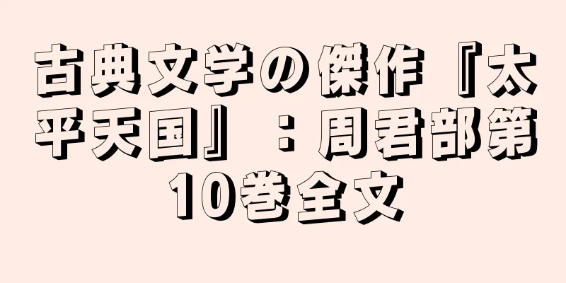 古典文学の傑作『太平天国』：周君部第10巻全文