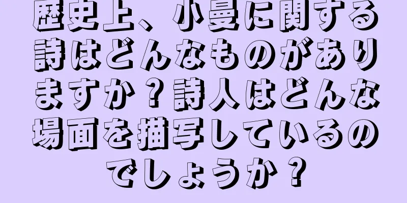 歴史上、小曼に関する詩はどんなものがありますか？詩人はどんな場面を描写しているのでしょうか？