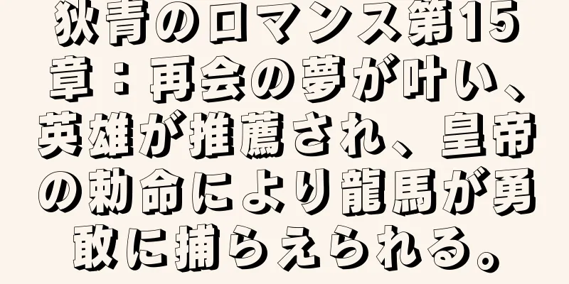 狄青のロマンス第15章：再会の夢が叶い、英雄が推薦され、皇帝の勅命により龍馬が勇敢に捕らえられる。
