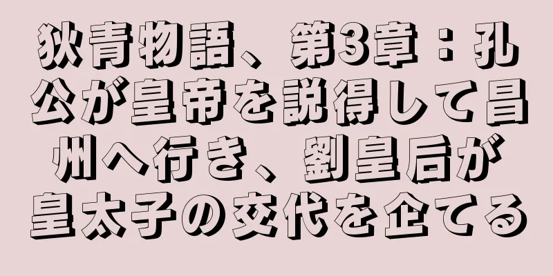 狄青物語、第3章：孔公が皇帝を説得して昌州へ行き、劉皇后が皇太子の交代を企てる