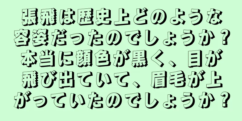 張飛は歴史上どのような容姿だったのでしょうか？本当に顔色が黒く、目が飛び出ていて、眉毛が上がっていたのでしょうか？