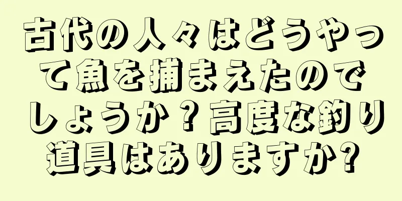 古代の人々はどうやって魚を捕まえたのでしょうか？高度な釣り道具はありますか?