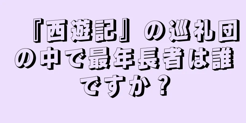 『西遊記』の巡礼団の中で最年長者は誰ですか？