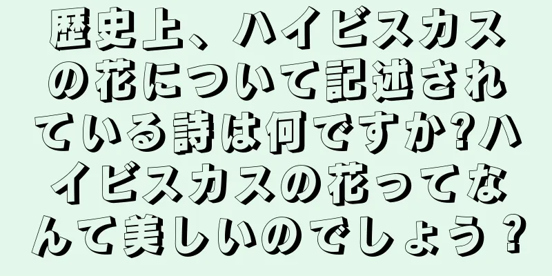 歴史上、ハイビスカスの花について記述されている詩は何ですか?ハイビスカスの花ってなんて美しいのでしょう？