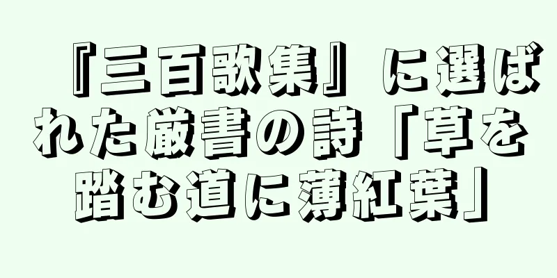 『三百歌集』に選ばれた厳書の詩「草を踏む道に薄紅葉」