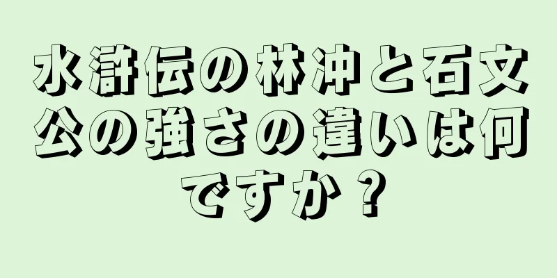 水滸伝の林冲と石文公の強さの違いは何ですか？