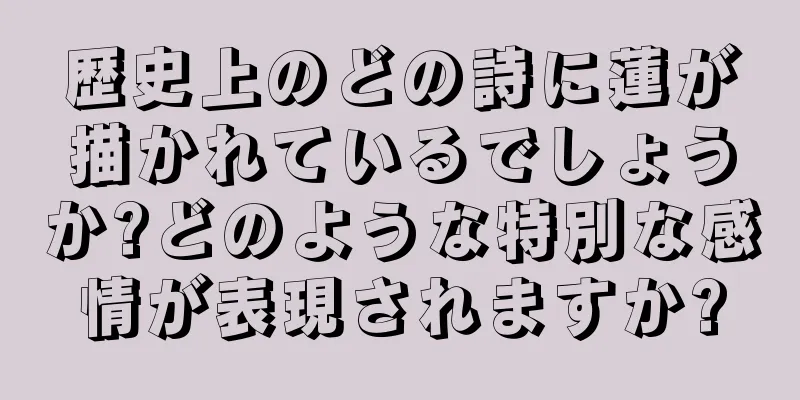 歴史上のどの詩に蓮が描かれているでしょうか?どのような特別な感情が表現されますか?