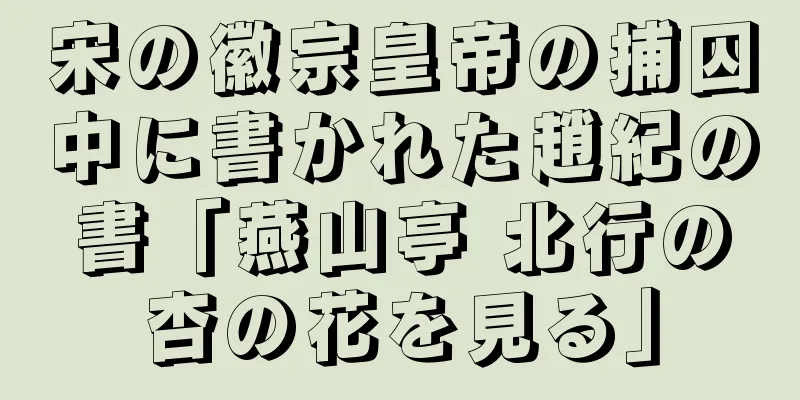 宋の徽宗皇帝の捕囚中に書かれた趙紀の書「燕山亭 北行の杏の花を見る」