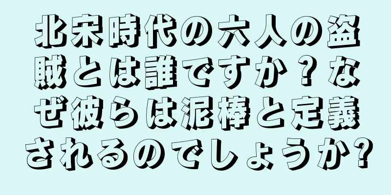 北宋時代の六人の盗賊とは誰ですか？なぜ彼らは泥棒と定義されるのでしょうか?