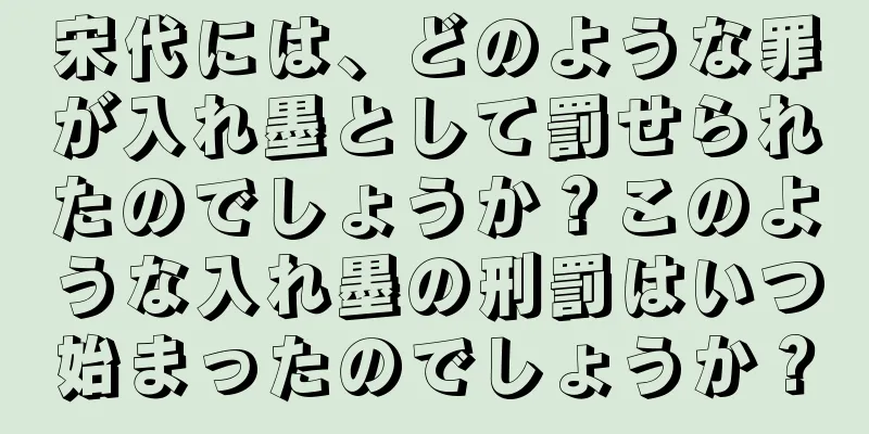 宋代には、どのような罪が入れ墨として罰せられたのでしょうか？このような入れ墨の刑罰はいつ始まったのでしょうか？