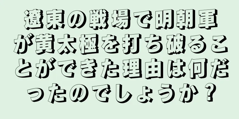 遼東の戦場で明朝軍が黄太極を打ち破ることができた理由は何だったのでしょうか？