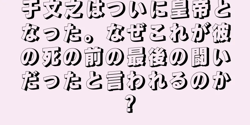 于文之はついに皇帝となった。なぜこれが彼の死の前の最後の闘いだったと言われるのか？