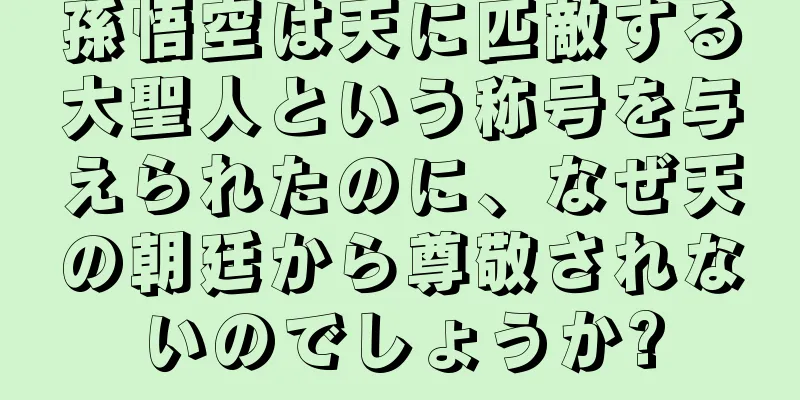 孫悟空は天に匹敵する大聖人という称号を与えられたのに、なぜ天の朝廷から尊敬されないのでしょうか?