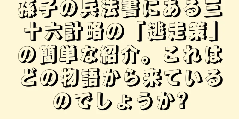 孫子の兵法書にある三十六計略の「逃走策」の簡単な紹介。これはどの物語から来ているのでしょうか?