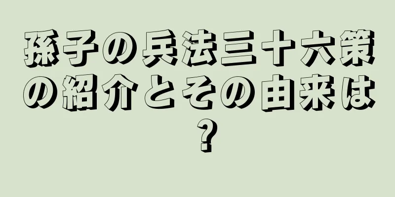 孫子の兵法三十六策の紹介とその由来は？