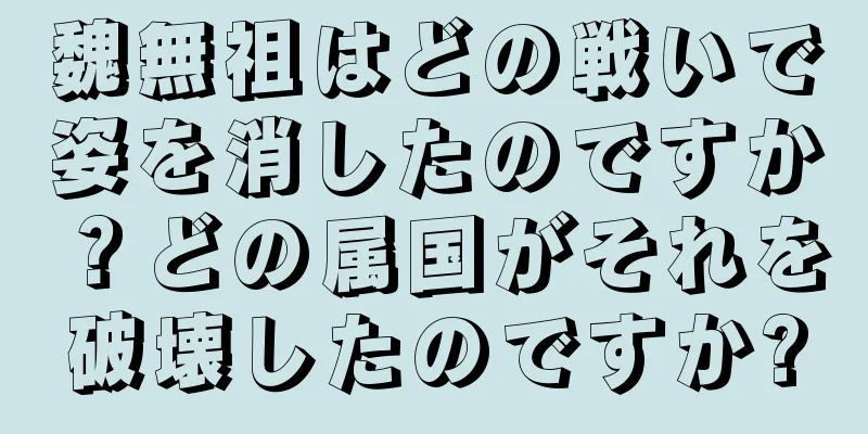 魏無祖はどの戦いで姿を消したのですか？どの属国がそれを破壊したのですか?