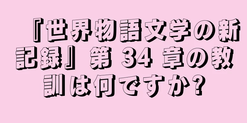『世界物語文学の新記録』第 34 章の教訓は何ですか?