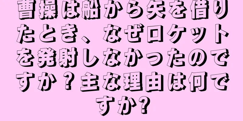 曹操は船から矢を借りたとき、なぜロケットを発射しなかったのですか？主な理由は何ですか?
