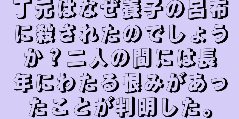 丁元はなぜ養子の呂布に殺されたのでしょうか？二人の間には長年にわたる恨みがあったことが判明した。