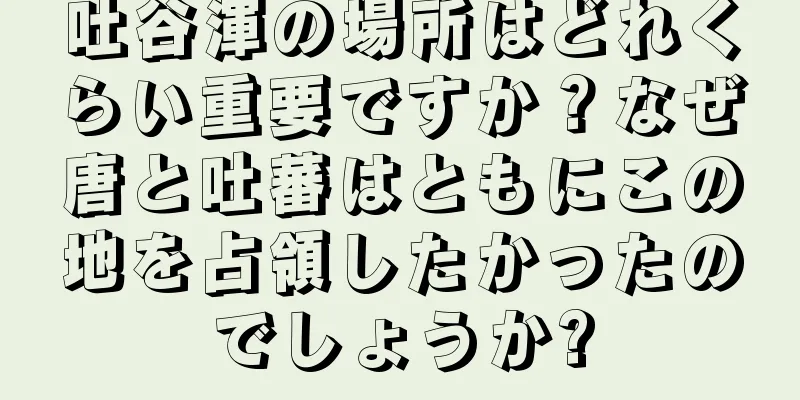 吐谷渾の場所はどれくらい重要ですか？なぜ唐と吐蕃はともにこの地を占領したかったのでしょうか?